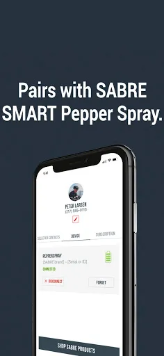 SABRE Personal Safety Screenshots