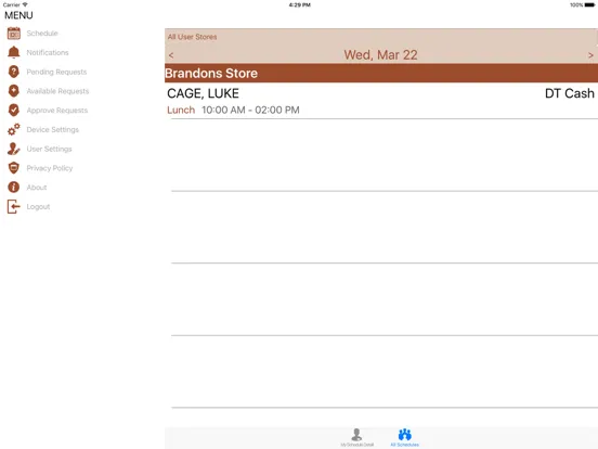 Capturas de pantalla de SmartLynX ScheduleIn iPad 