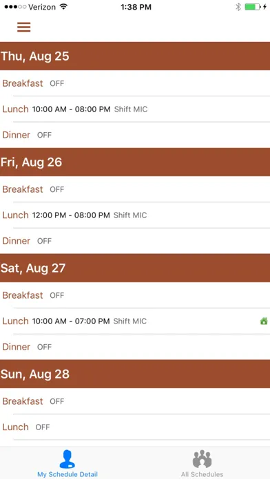 Capturas de pantalla de SmartLynX ScheduleIn