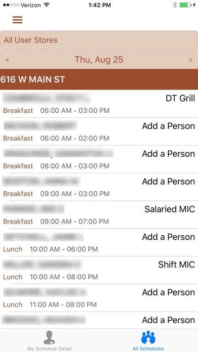 Capturas de pantalla de SmartLynX ScheduleIn