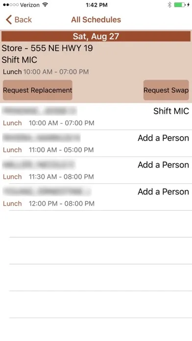 Capturas de pantalla de SmartLynX ScheduleIn