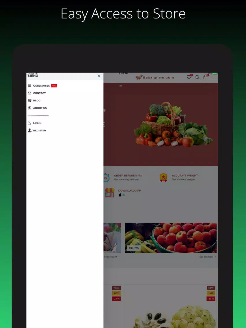 Sabzigram-Online Grocery Store iPad  سکرین شاٹس