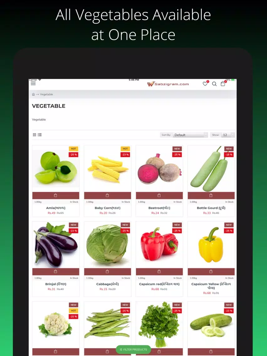 Sabzigram-Online Grocery Store iPad  سکرین شاٹس