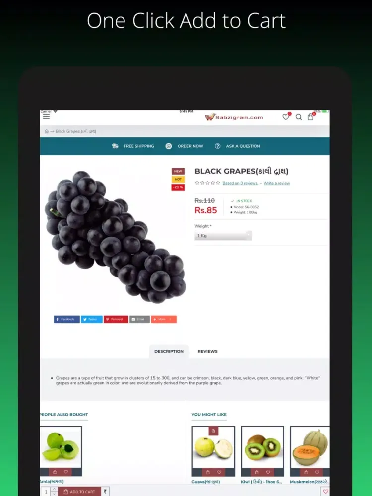 Sabzigram-Online Grocery Store iPad  スクリーンショット