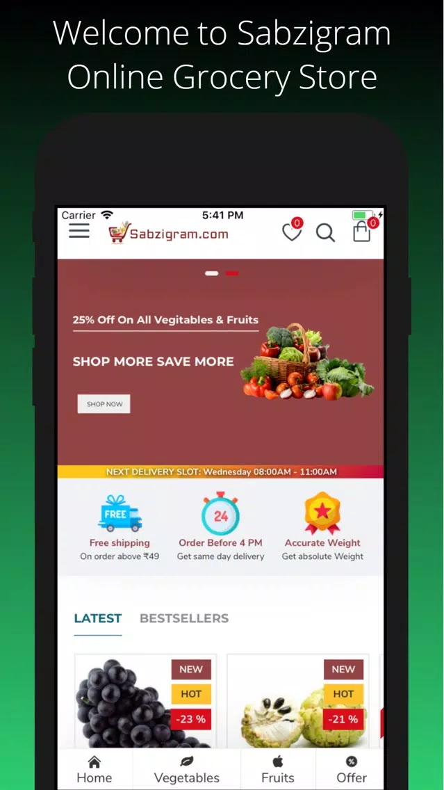 Sabzigram-Online Grocery Store سکرین شاٹس