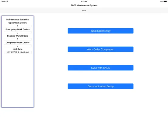 SACS Maintenance iPad 應用截圖
