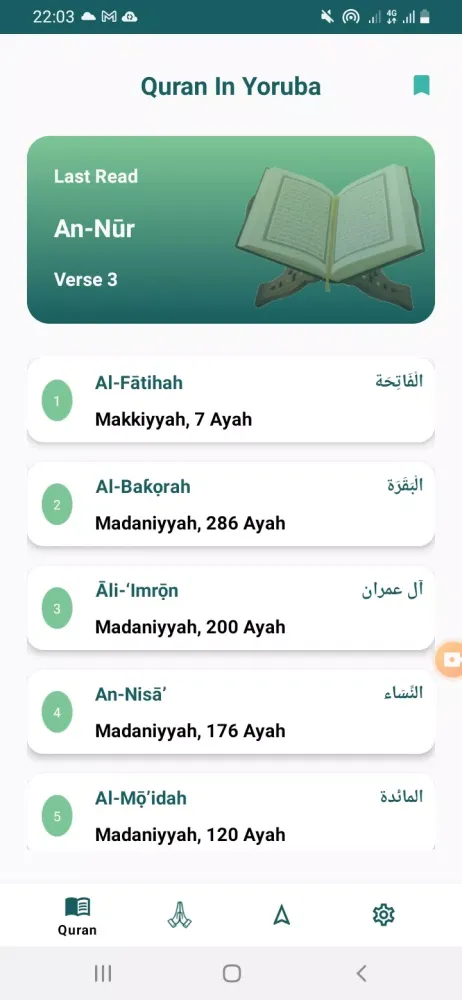 Capturas de pantalla de Quran in Yoruba