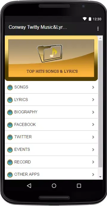 Conway Twitty Music&Lyrics 스크린샷