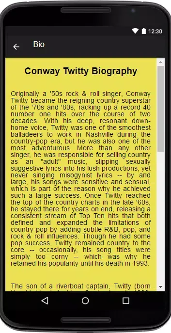 Conway Twitty Music&Lyrics 스크린샷