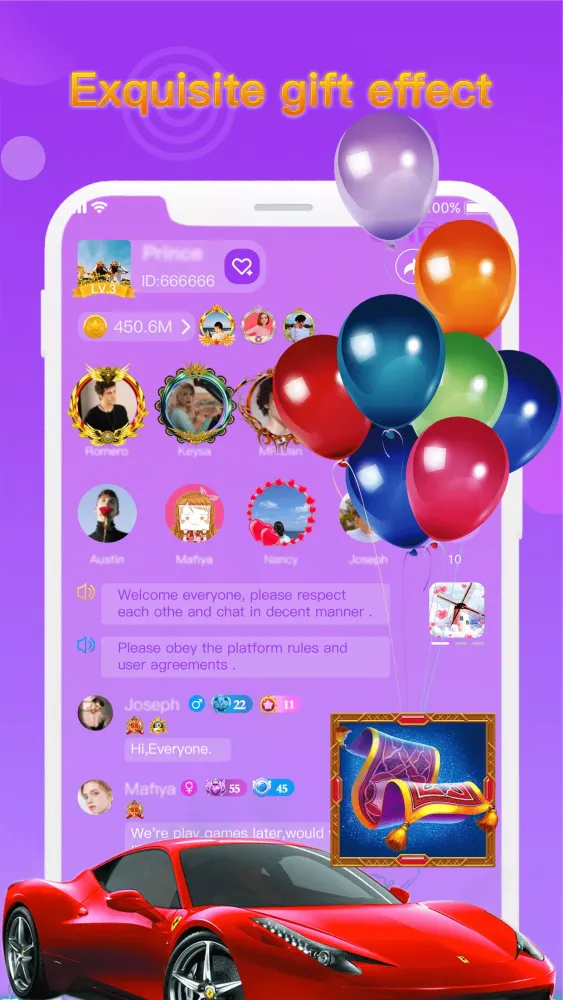 Sadiq - Group Voice Chat Room Screenshots