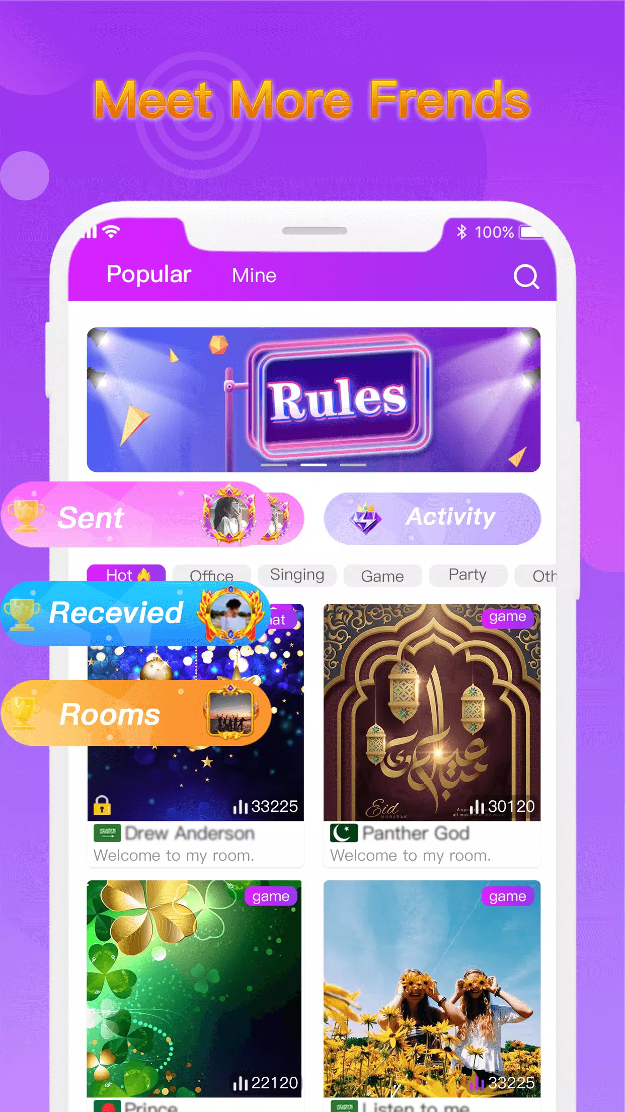 Sadiq - Group Voice Chat Room的應用截圖5