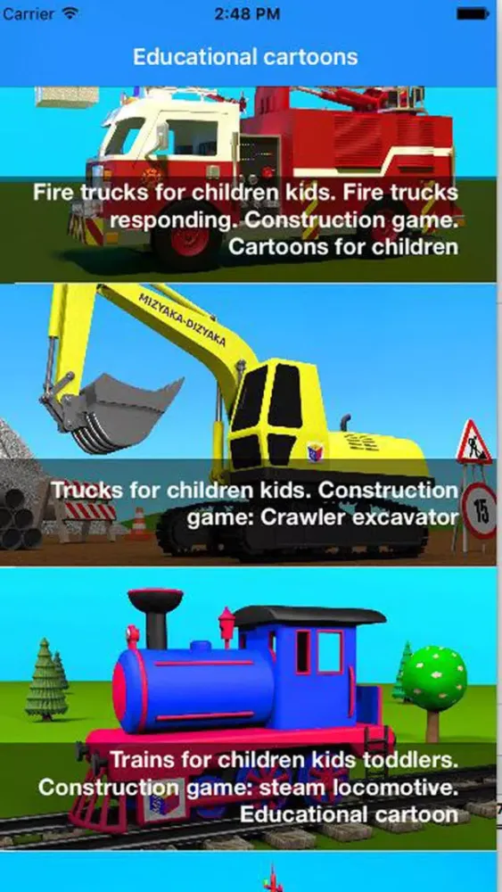 ภาพหน้าจอของ Educational cartoons for children