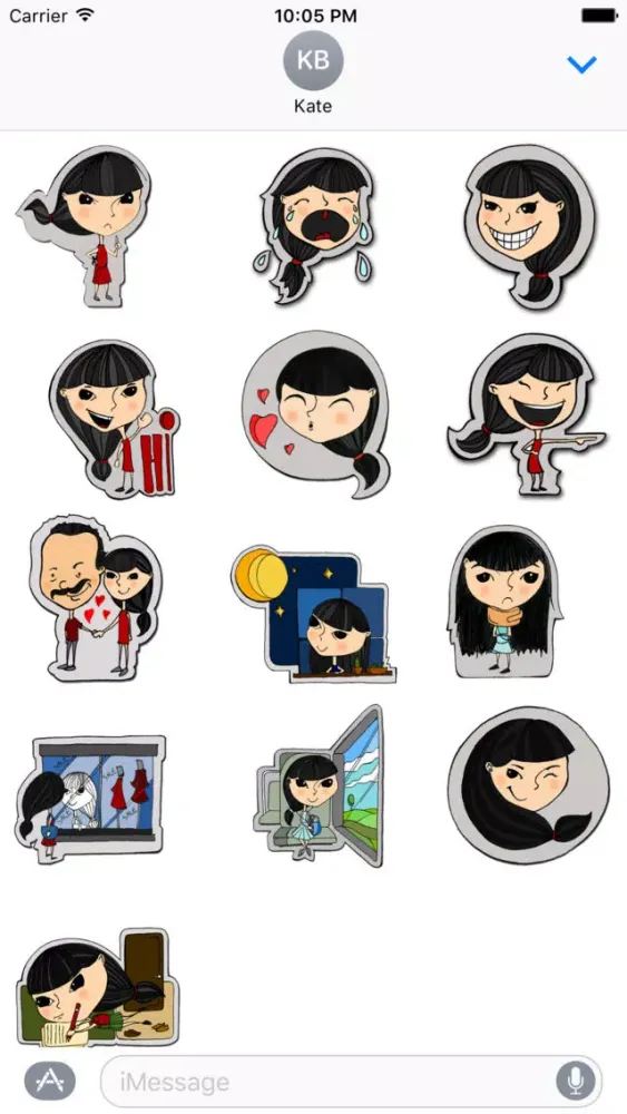 Zrzuty ekranu Siminoji - iMessage Stickers