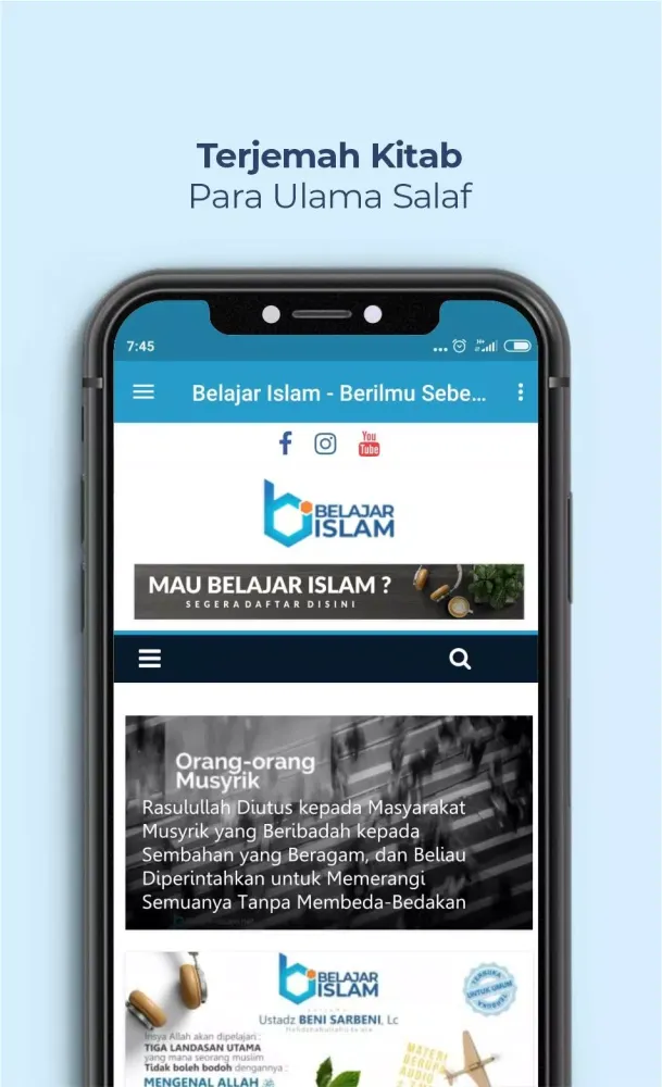 Capturas de tela do Belajar Islam