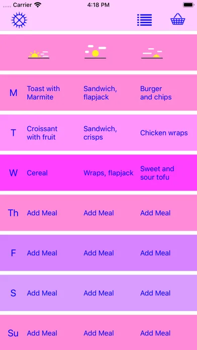 Скриншоты Simple Meal Planner