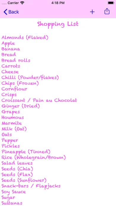 Скриншоты Simple Meal Planner