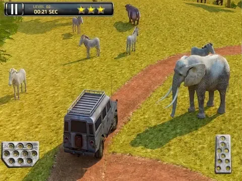 3D Safari Parking Free - Realistic Lion, Rhino, Elephant, and Zebra Adventure Simulator Games iPad 应用截图