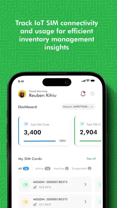 Скриншоты Safaricom IoT SIM Management