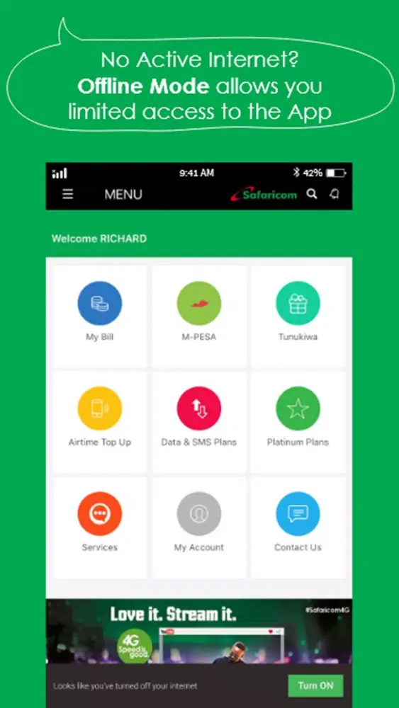 Скриншоты mySafaricom