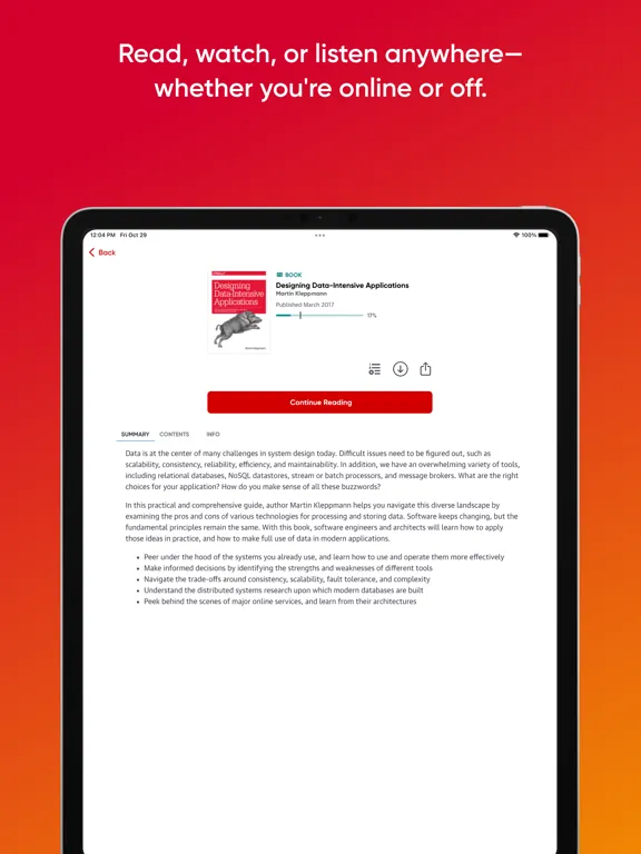 O'Reilly iPad  스크린샷