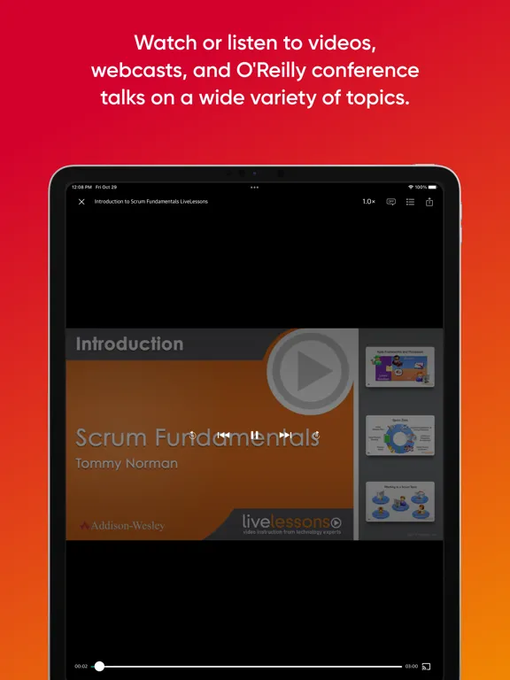 O'Reilly iPad  스크린샷