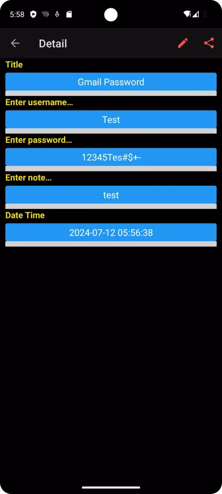 Скриншоты Safe Password Keep