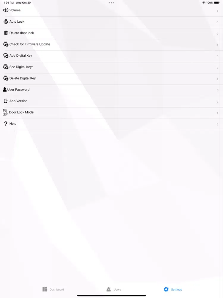 Ảnh chụp màn hình của Easy Access BLE iPad 
