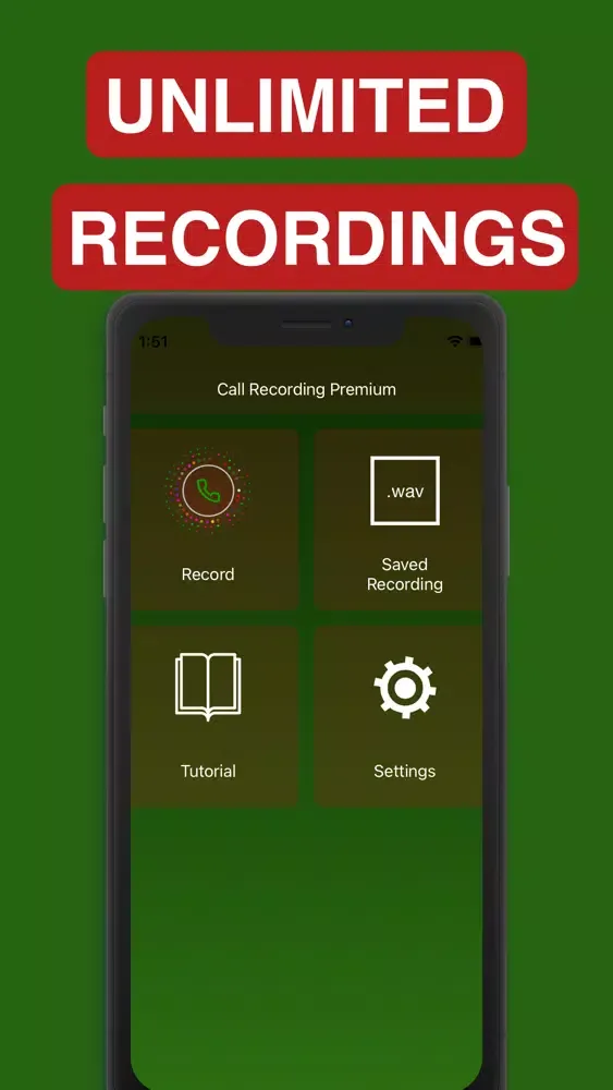 ภาพหน้าจอของ Automatic Call Recorder ACR