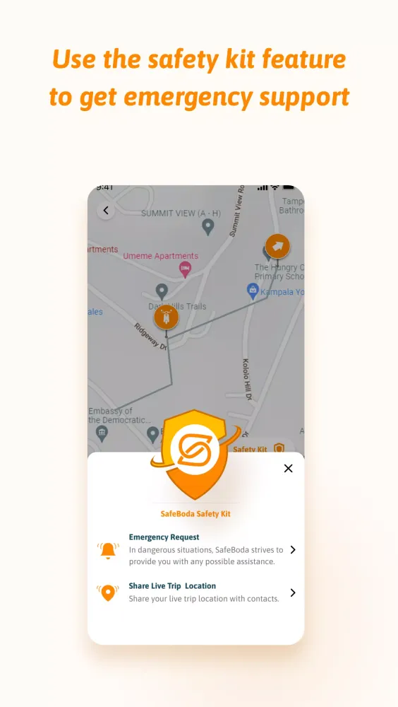 Screenshot di SafeBoda
