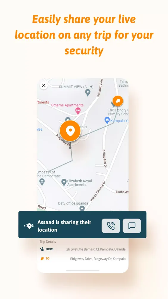 Screenshot di SafeBoda