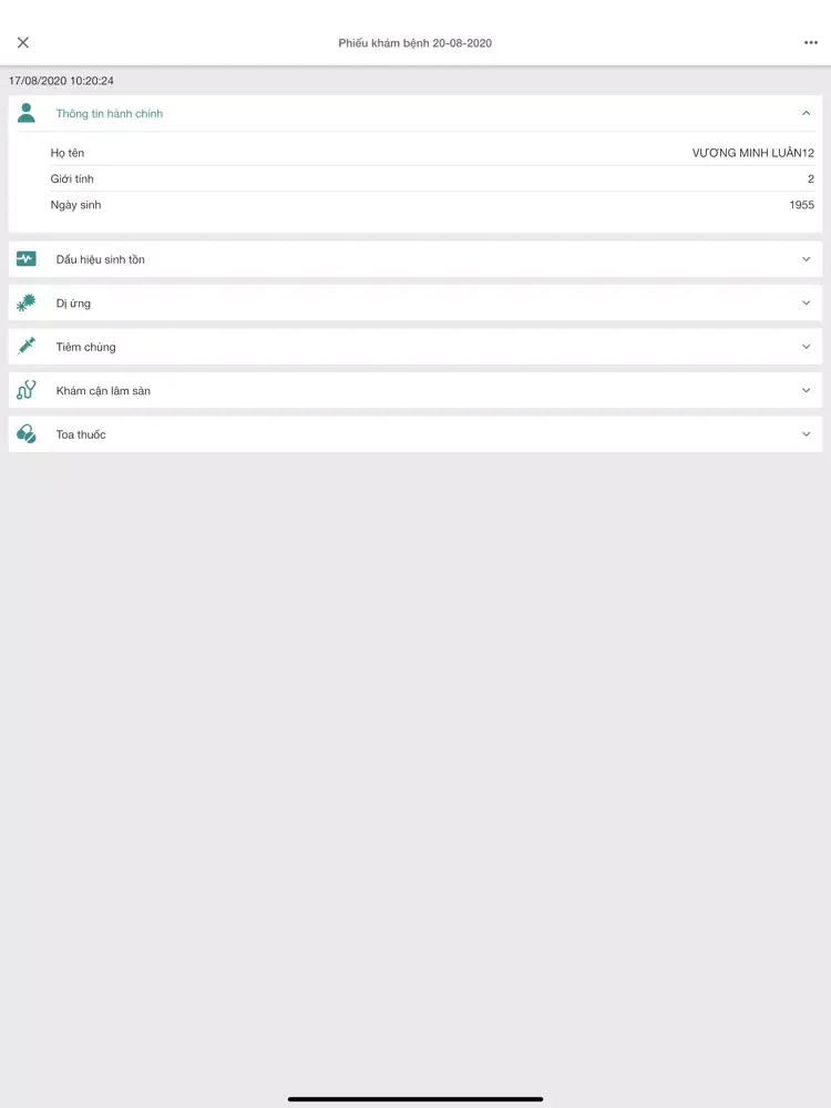 Ảnh chụp màn hình của Salute iPad 