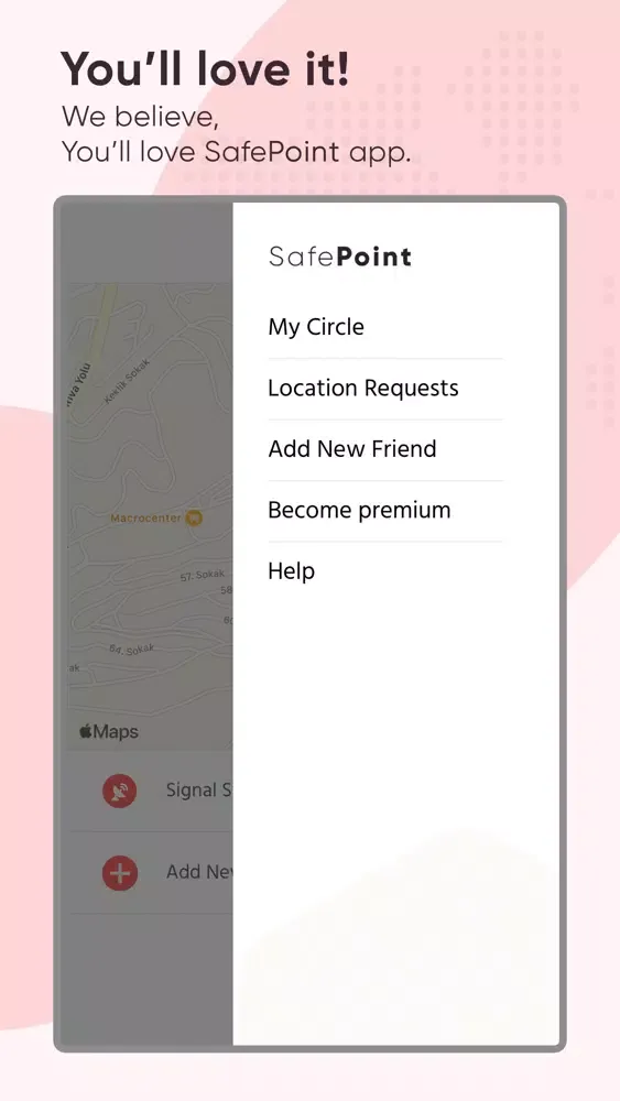 Tangkapan skrin safePoint - secured point