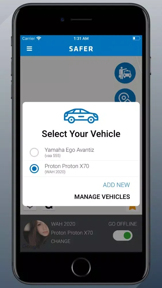 Captures d'écran de Safer Driver App