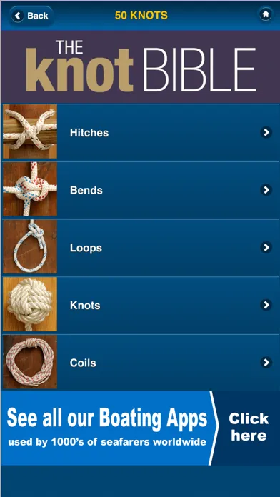 Capturas de pantalla de Knot Bible - the 50 best boating knots
