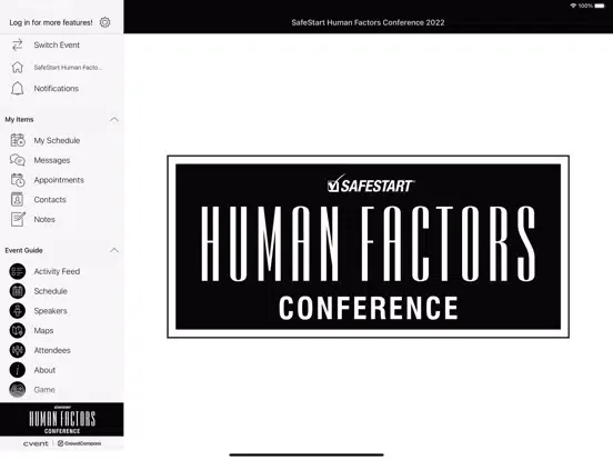 Human Factors Conference iPad  Ekran Görüntüleri