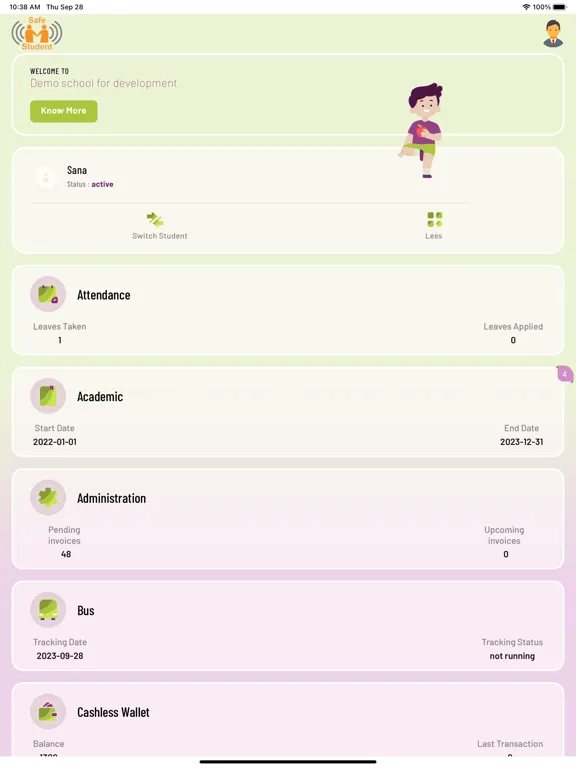 ParentApp SafeStudent iPad  Screenshots