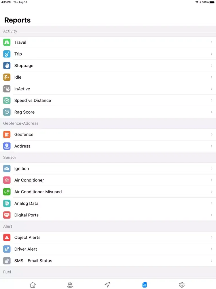 Safetrac FMS iPad  سکرین شاٹس