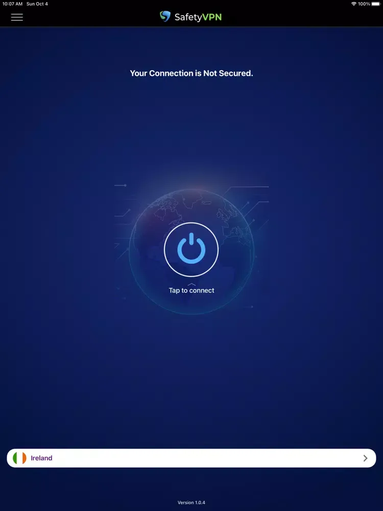 Capturas de pantalla de SafetyVPN iPad 