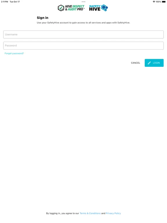 Hive Inspect & Audit iPad  स्क्रीनशॉट