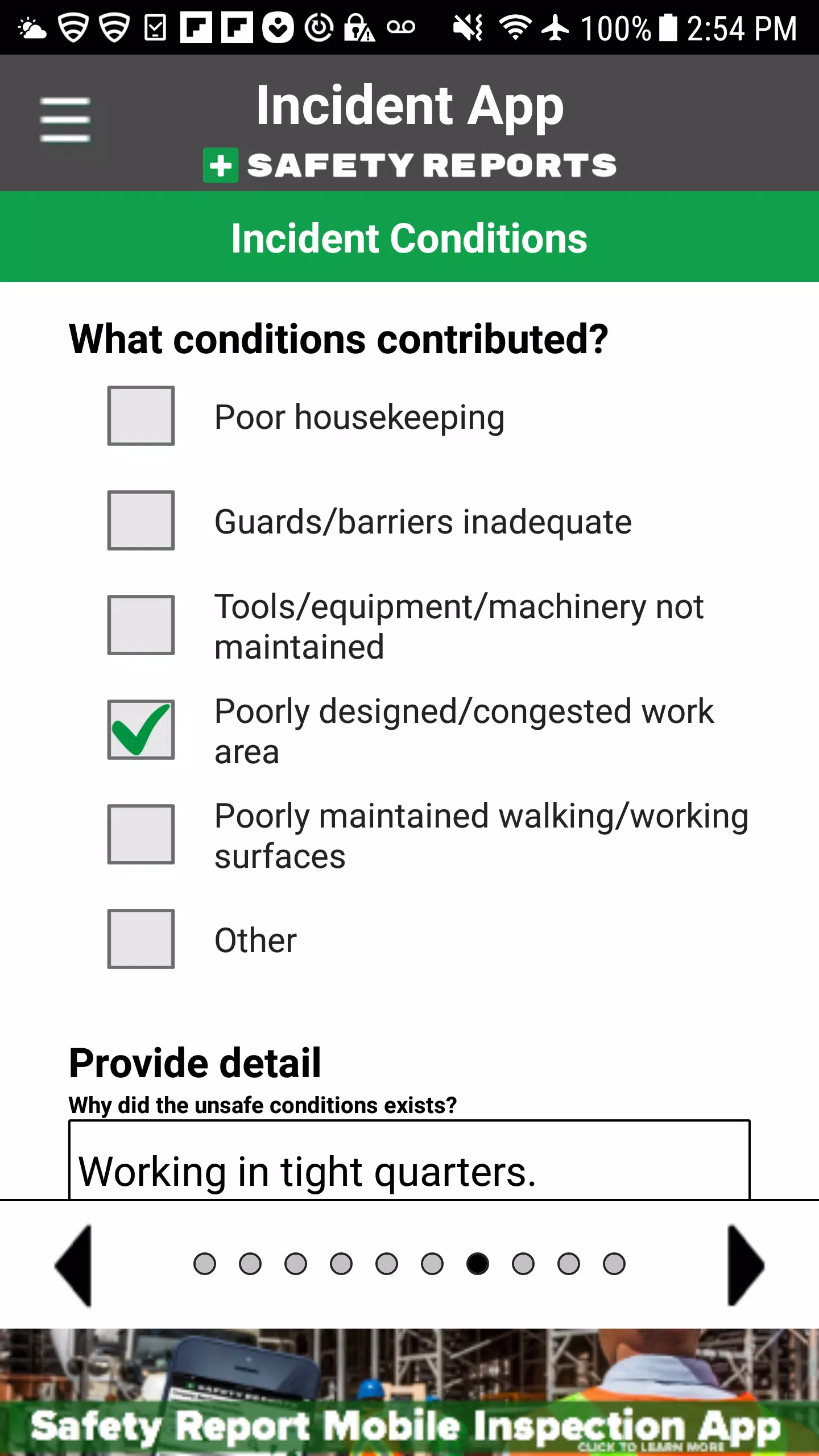 Safety Incident Reports | SR Screenshots