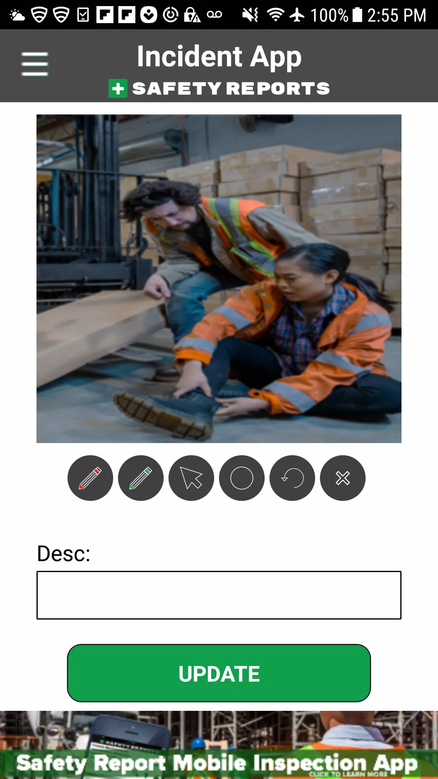 Safety Incident Reports | SR Screenshots