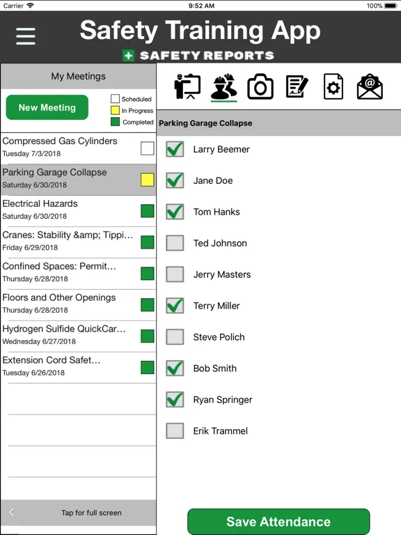 Ảnh chụp màn hình của Safety Training App iPad 