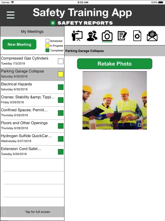 Ảnh chụp màn hình của Safety Training App iPad 