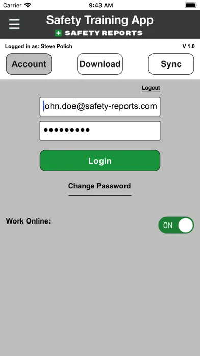 Ảnh chụp màn hình của Safety Training App