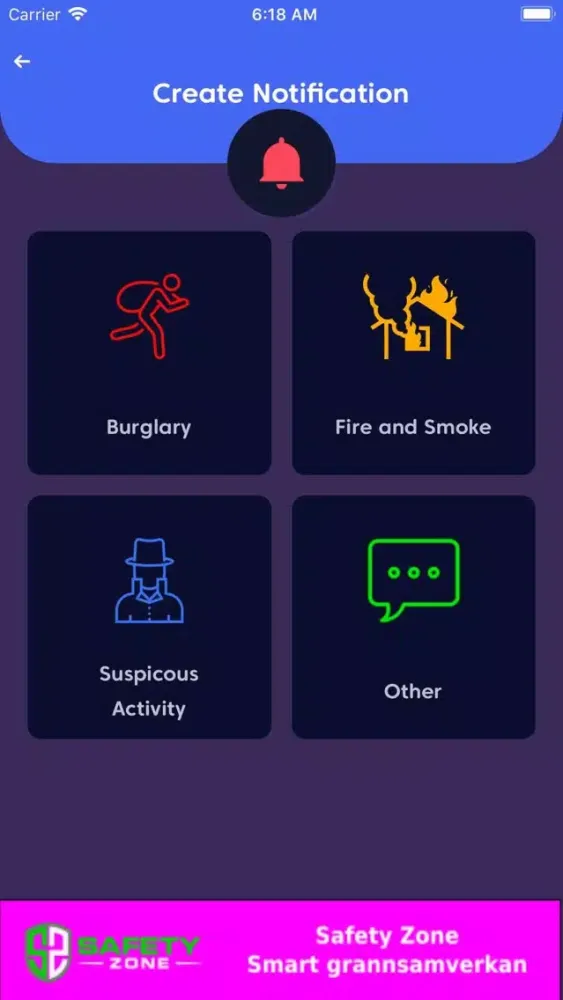 Safety Zone se Ekran Görüntüleri