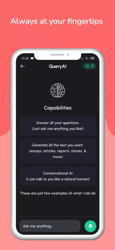 Screenshot di Query AI - Chat Bot