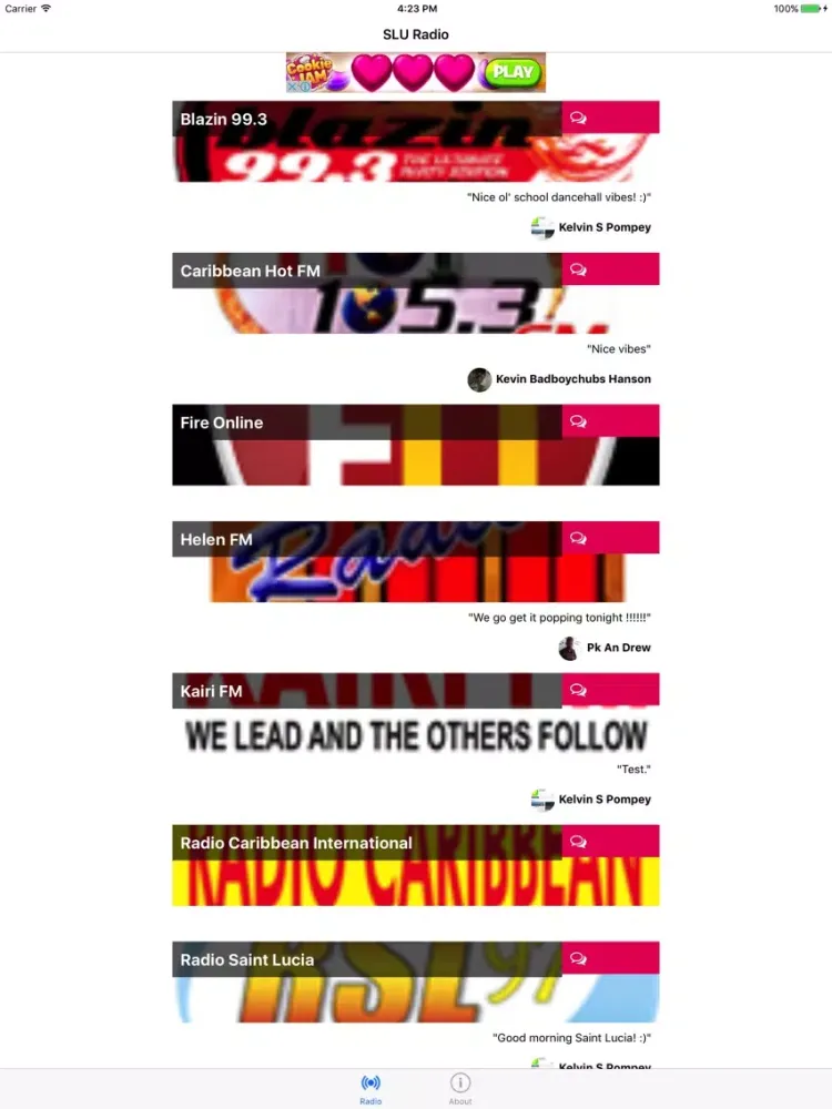 SLU Radio iPad 应用截图
