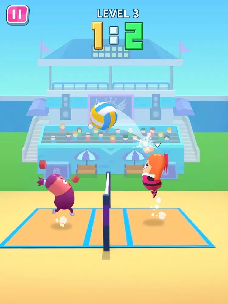 Capturas de tela do Sausage Volleyball iPad 