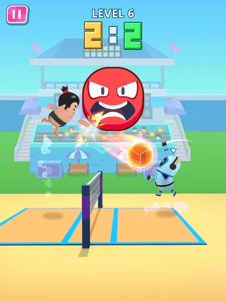 Capturas de tela do Sausage Volleyball iPad 