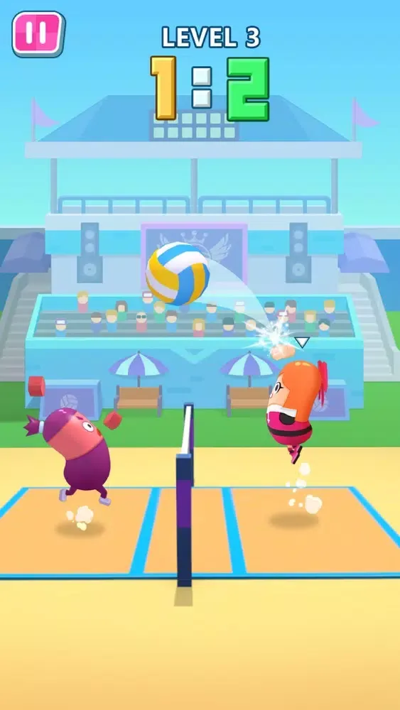 Capturas de tela do Sausage Volleyball